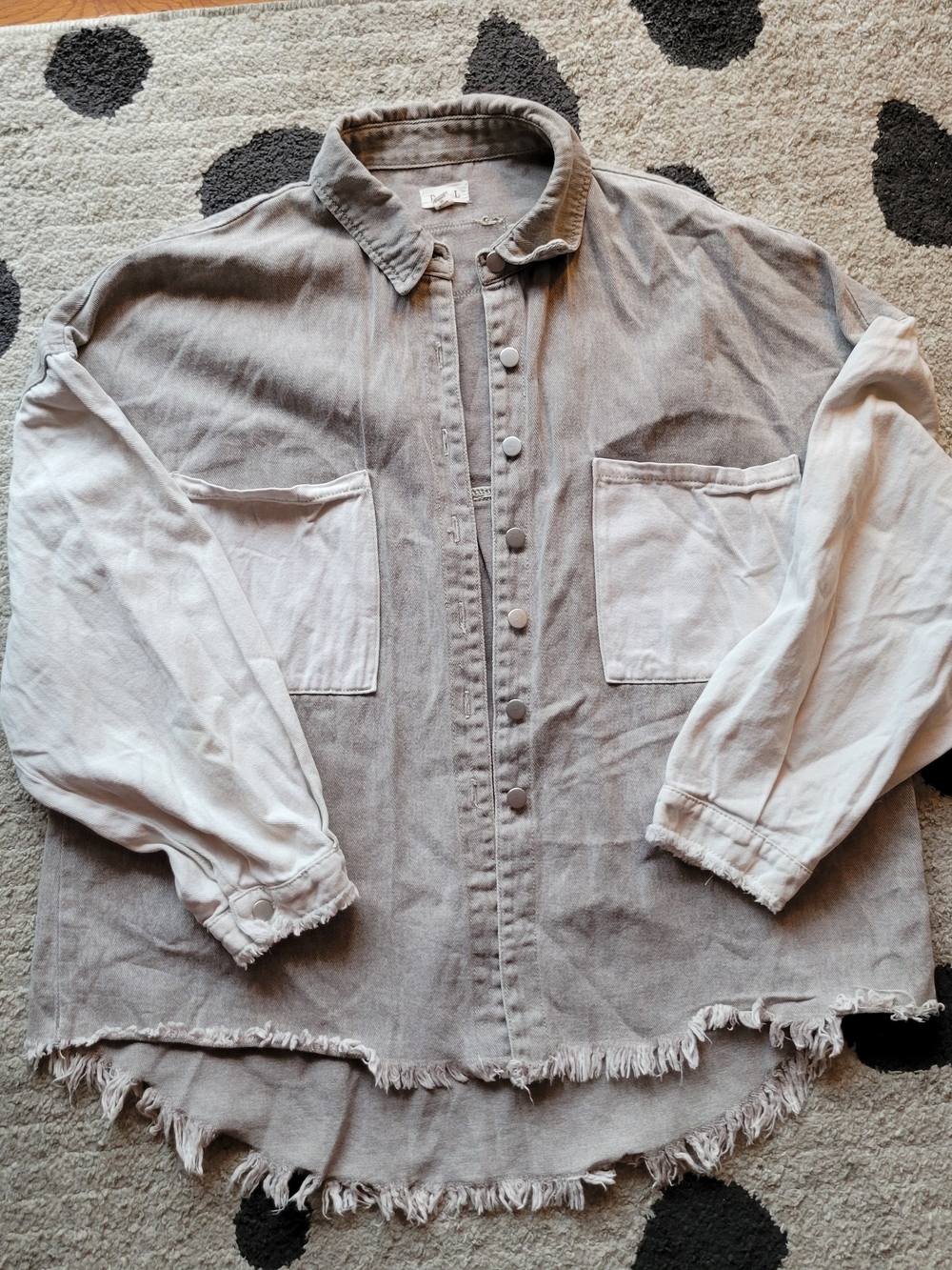 POL neutral beige jacket with button detail